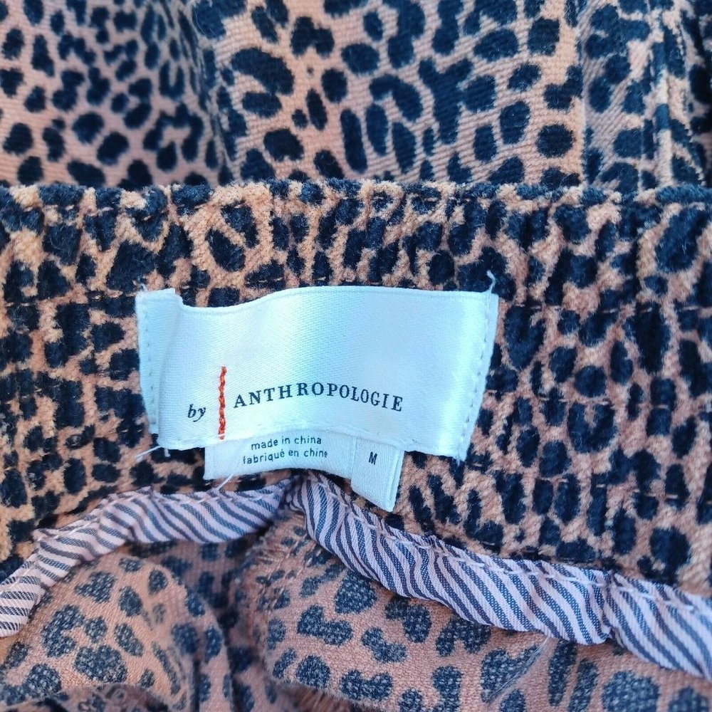 Anthropologie Kalea Corduroy Jogger Trouser Pants Size M Cheetah Brown Black - Picture 11 of 12